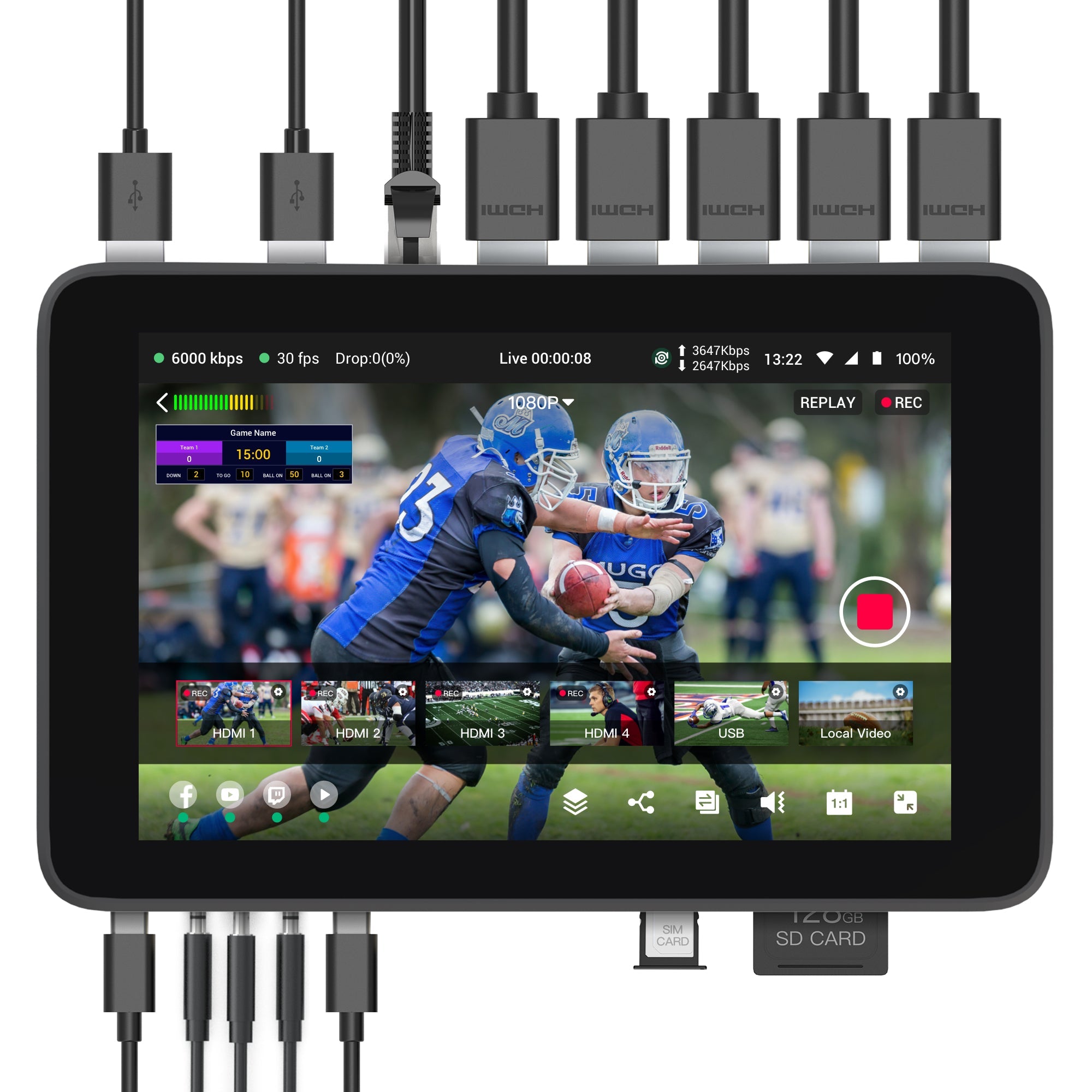 yolo_026 YoloLiv YoloBox Ultra en Ecuador | Switcher Encoder 4K con NDI