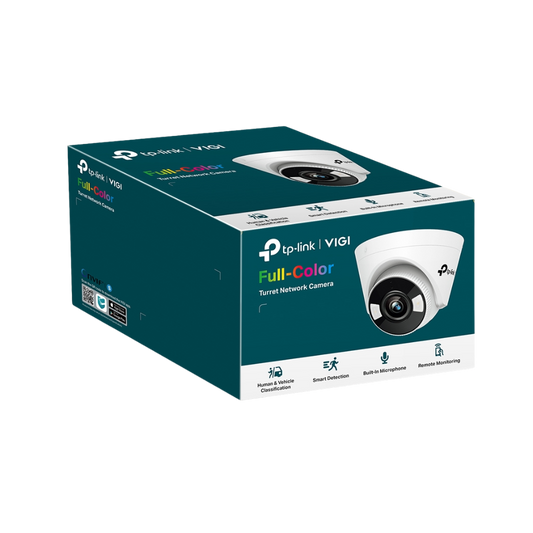 CAMARA IP VIGI TIPO TORRETA INTERIOR 4MP POE (2.8MM) FULL COLOR AUDIOBIDIRECCIONAL