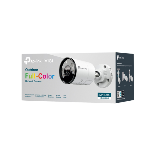 Cámara bala de visión nocturna a todo color para exteriores TP Link InSight S345 (2,8 mm) ViGi de 4 MP y 2,8 mm