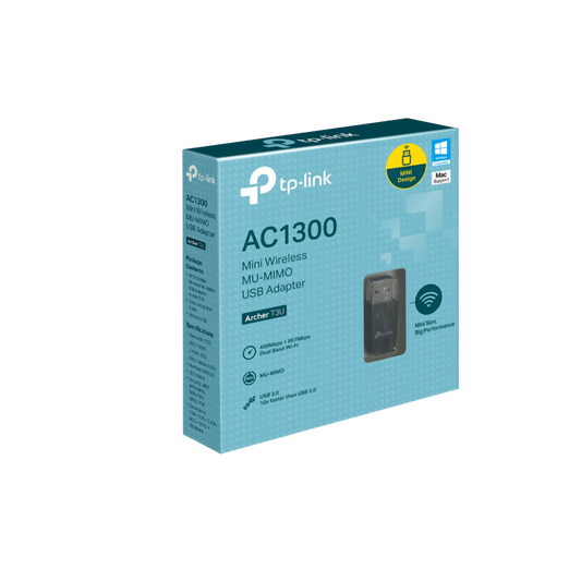 Archer T3U Mini Adaptador USB mini Inalámbrico MU-MIMO AC1300