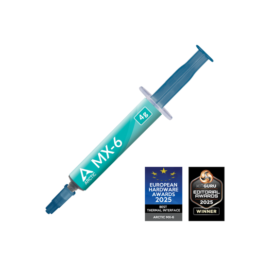 ARCTIC MX-6 Pasta Térmica de Alto Rendimiento para CPU, Consolas, Tarjetas Gráficas, Portátiles, Conductividad Térmica Muy Alta Durabilidad, No Conductiva