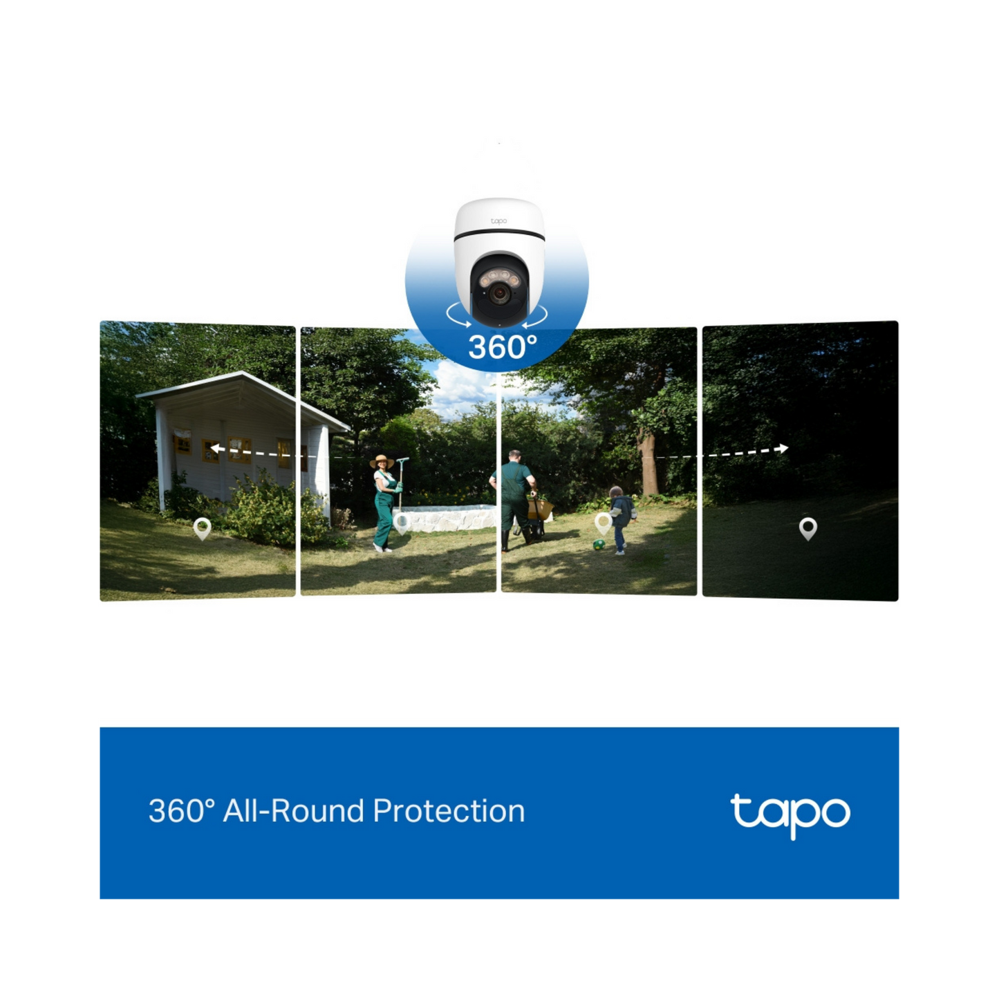 Kit Tapo C630 Kit de cámara de seguridad con movimiento horizontal y vertical alimentado por energía solar