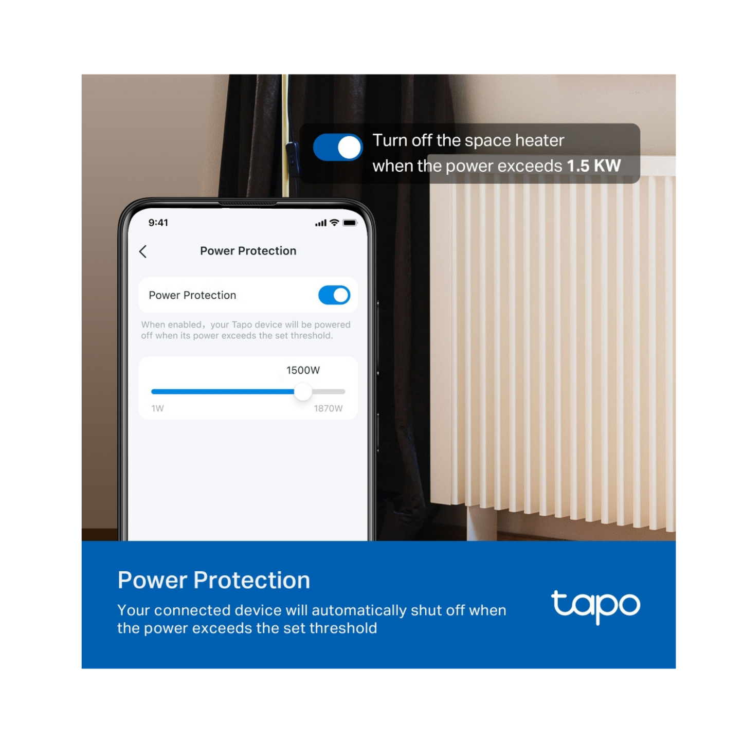 Tapo P210M Enchufe inteligente Wi-Fi Tapo, monitorización de energía
