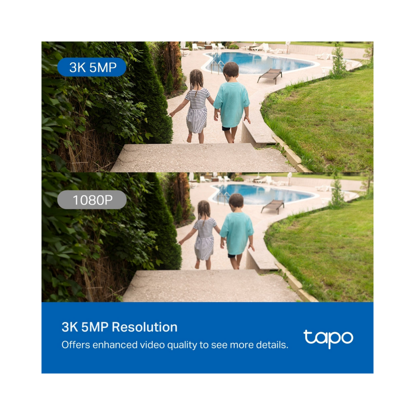 Tapo C530WS Cámara de Vigilancia Wi-Fi de 360 Grados para Exteriores con Vista 3K y Detección IA Avanzada
