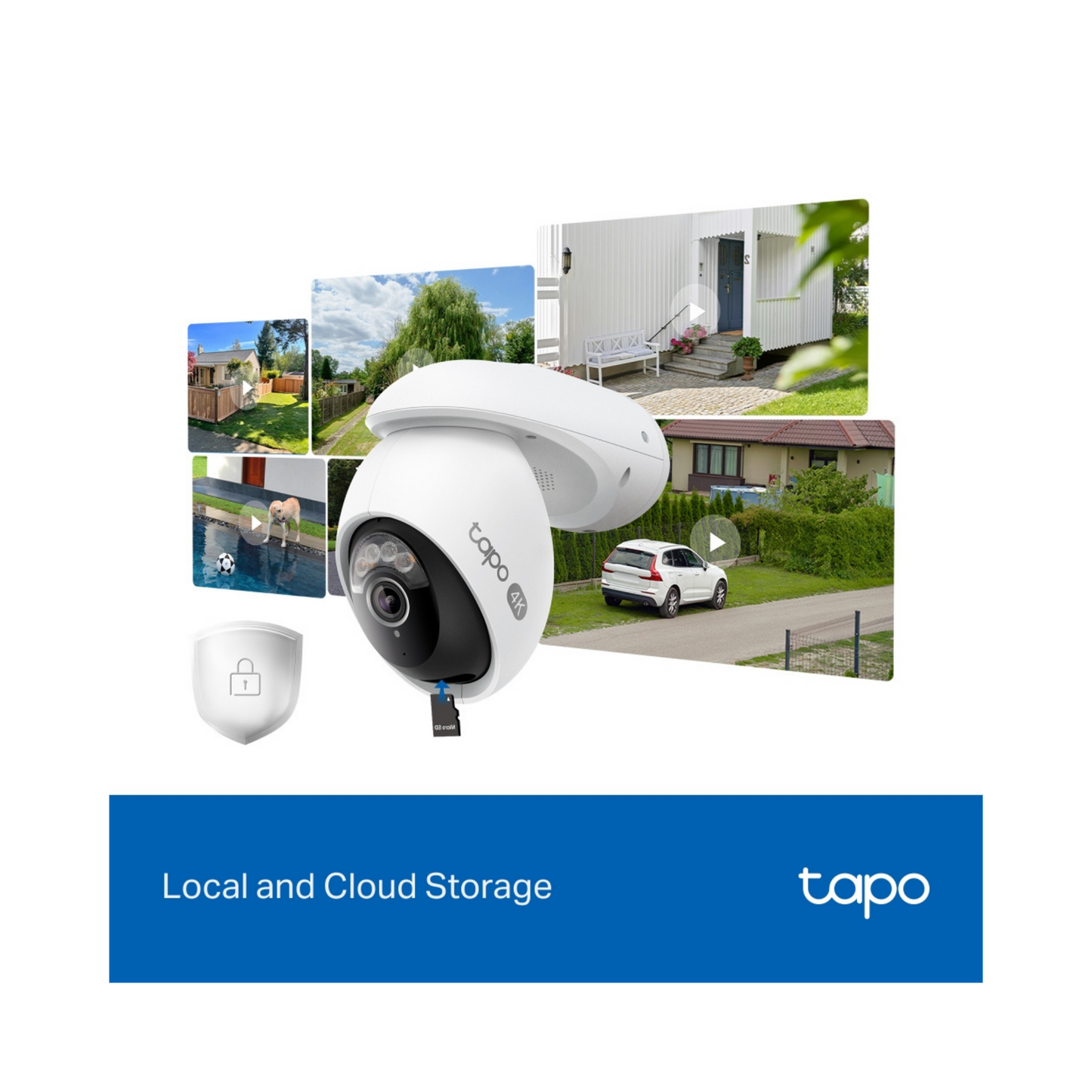 C560WS Cámara de seguridad Wi-Fi para exteriores con función de giro e inclinación.