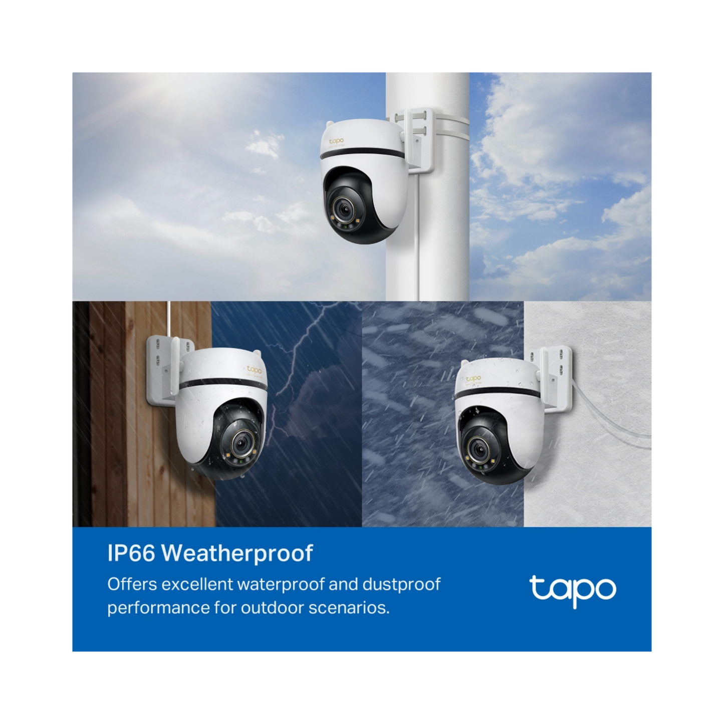Tapo C530WS Cámara de Vigilancia Wi-Fi de 360 Grados para Exteriores con Vista 3K y Detección IA Avanzada