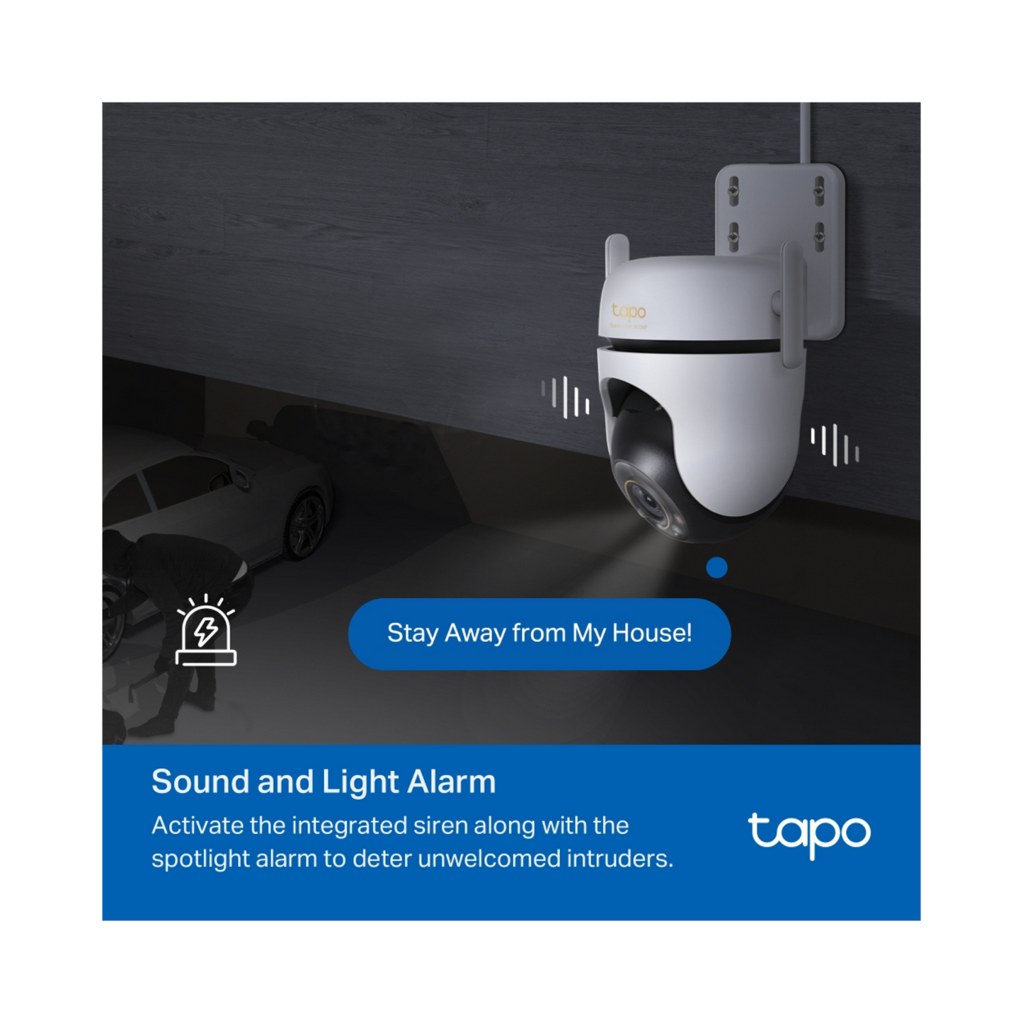 Tapo C530WS Cámara de Vigilancia Wi-Fi de 360 Grados para Exteriores con Vista 3K y Detección IA Avanzada