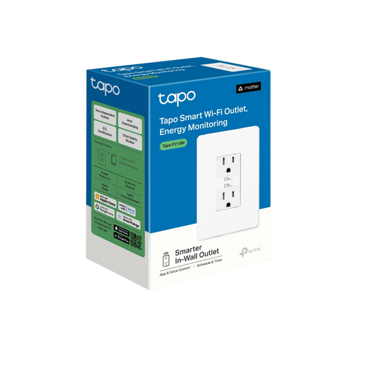 Tapo P210M Enchufe inteligente Wi-Fi Tapo, monitorización de energía