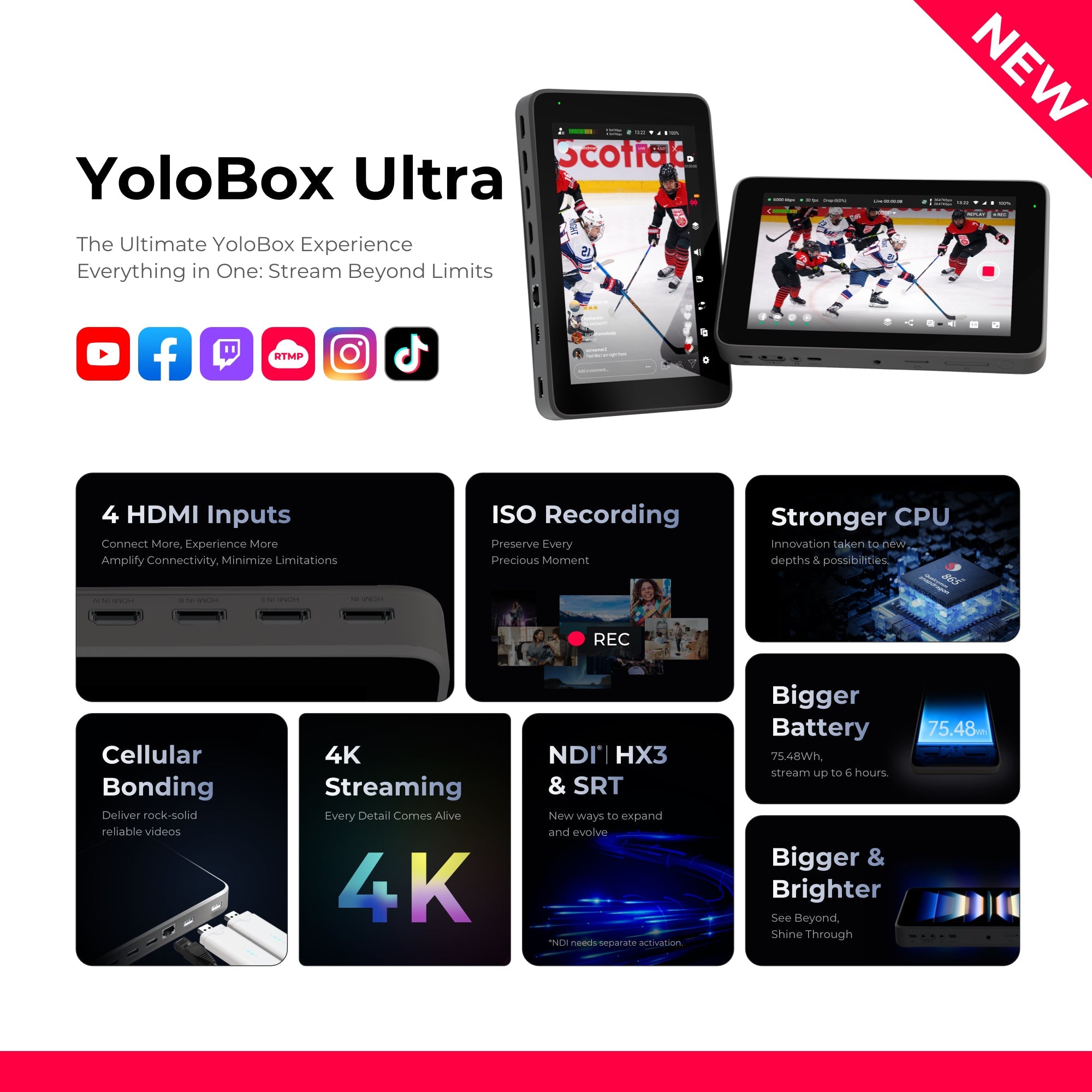 YoloLiv YoloBox Ultra en Ecuador | Switcher Encoder 4K con NDI