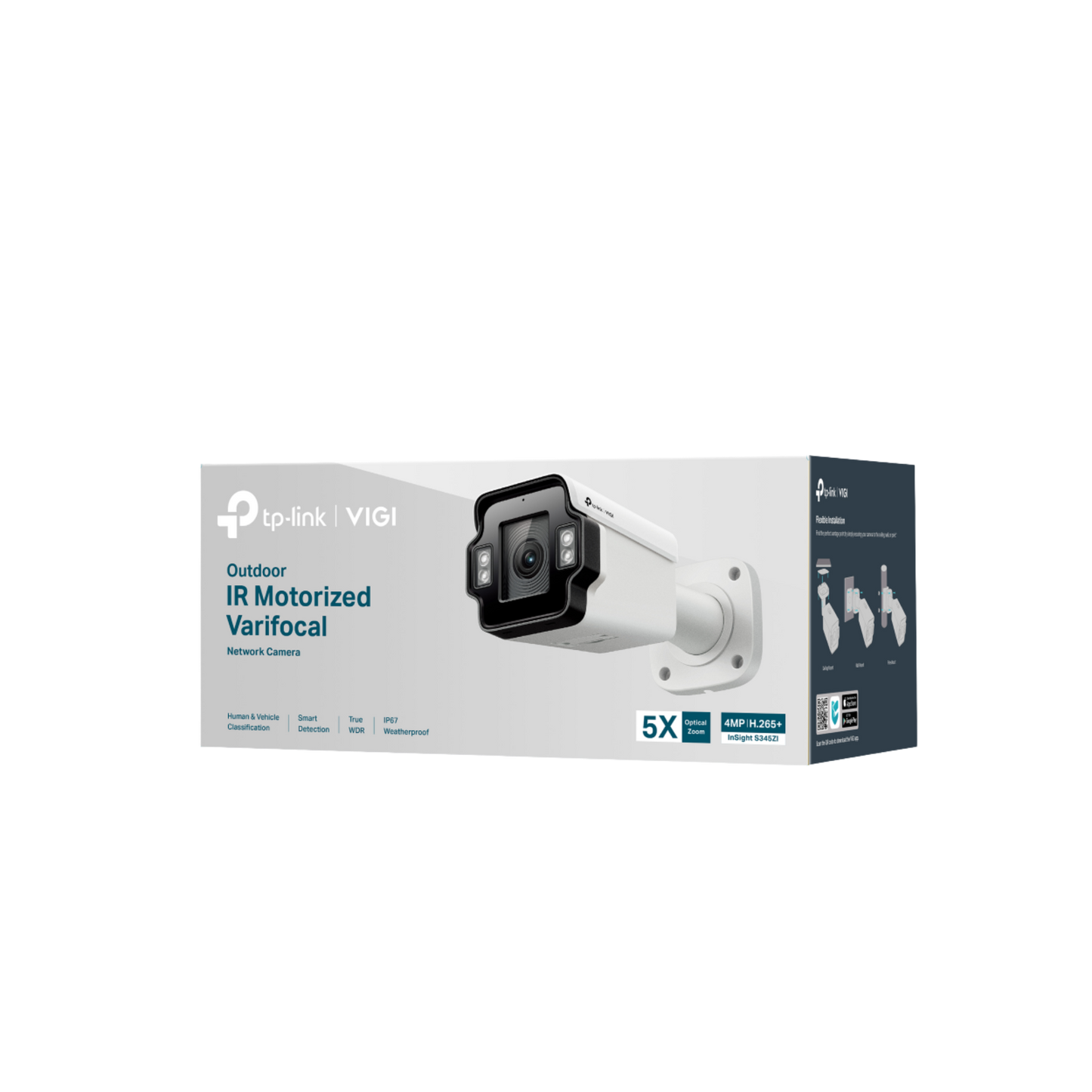 InSight S345ZI Cámara IP VIGI tipo bullet Varifocal Motorizada para exteriores de 4MP