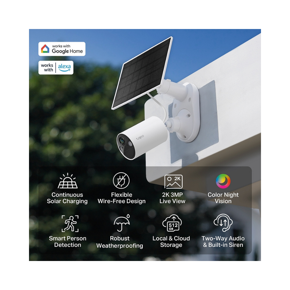 Kit de cámara de seguridad con energía solar Tapo kit C410.