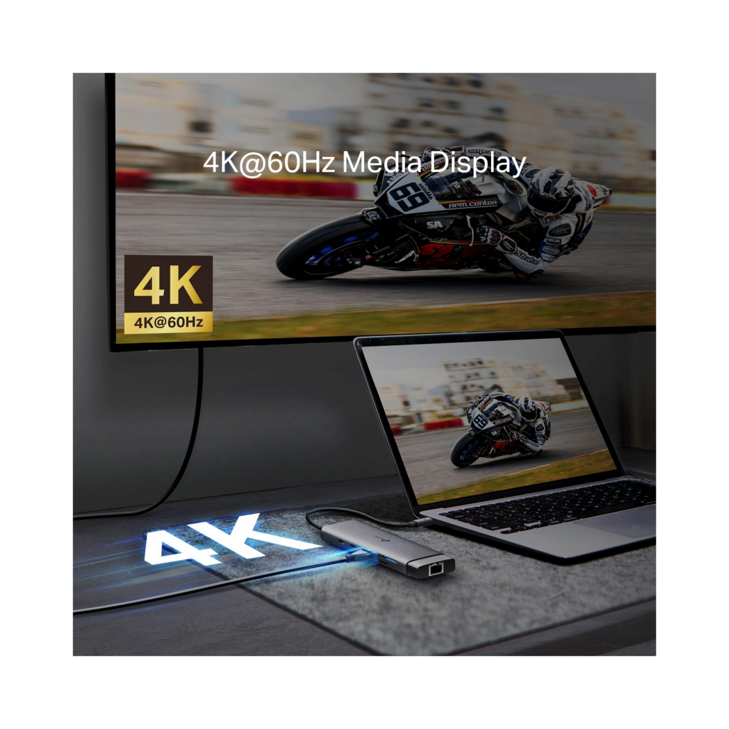 UH9120C Hub USB-C 9 en 1 con Puerto HDMI 4K@60Hz, Ranuras para SD y microSD y Carga Rápida