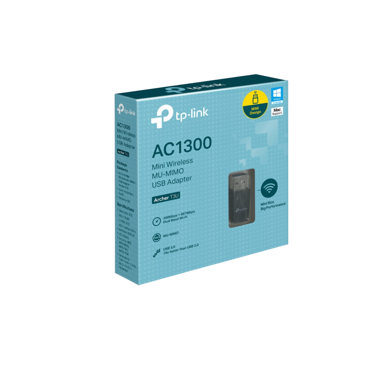 Archer T3U Mini Adaptador USB mini Inalámbrico MU-MIMO AC1300