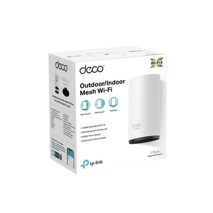 DECO TP-LINK DECO X50 OUTDOOR WI-FI 6 MESH AI AX3000 IP65 POE 1-PACK WHITE