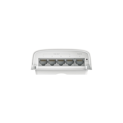 TP-LINK OMADA SG2005P-PD | CONMUTADOR ETHERNET GIGABIT POE DE 5 PUERTOS PARA EXTERIORES | 1 POE++ IN@90W, 4 POE+ DE SALIDA HASTA 64 W | IP55, ENRUTAMIENTO ESTÁTICO, LISTA DE CONTROL DE ACCESO, QOS