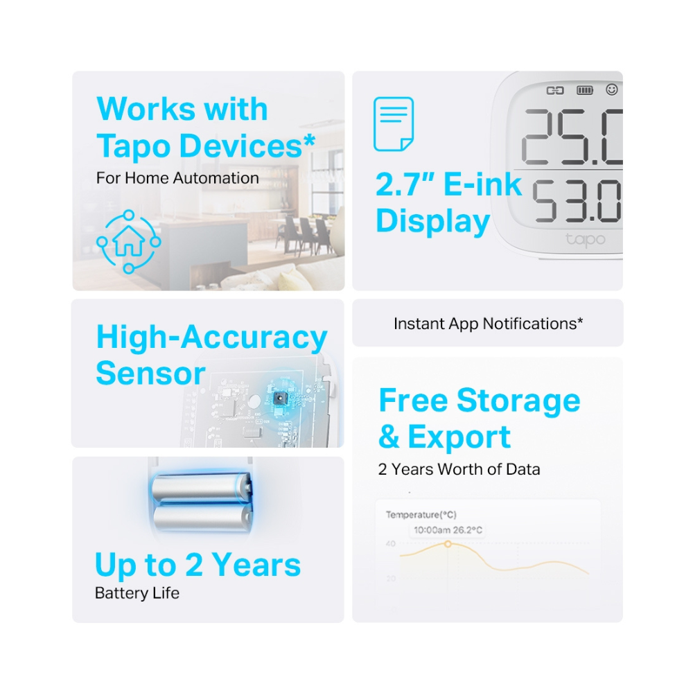 SENSOR INTELIGENTE DE TEMPERATURA Y HUMEDAD TAPO T315