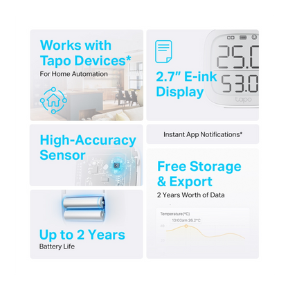 SENSOR INTELIGENTE DE TEMPERATURA Y HUMEDAD TAPO T315