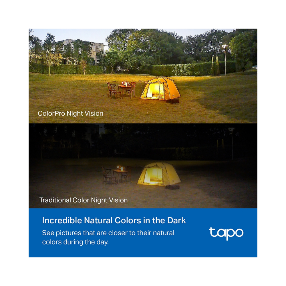 Tapo C325WB Cámara de Vigilancia para Exteriores con Visión Nocturna ColorPro y Detección IA Avanzada