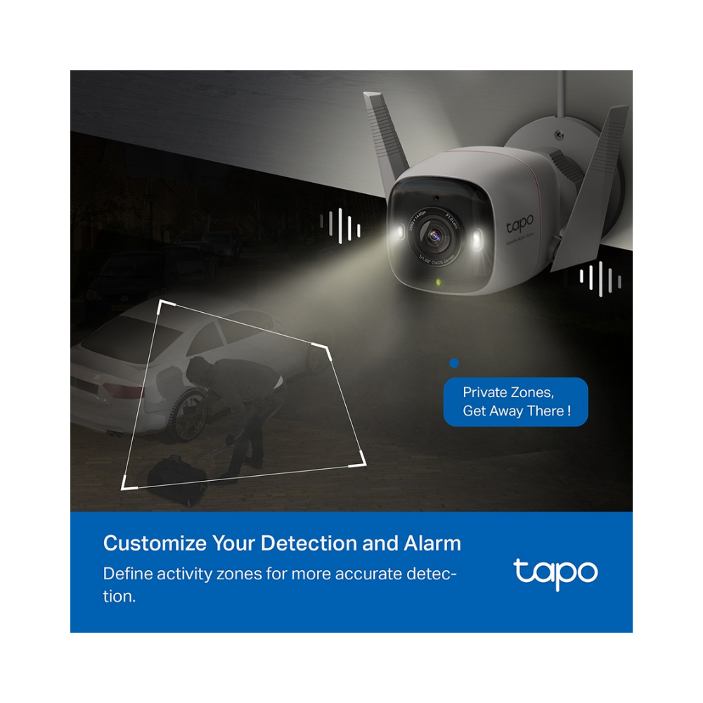Tapo C325WB Cámara de Vigilancia para Exteriores con Visión Nocturna ColorPro y Detección IA Avanzada