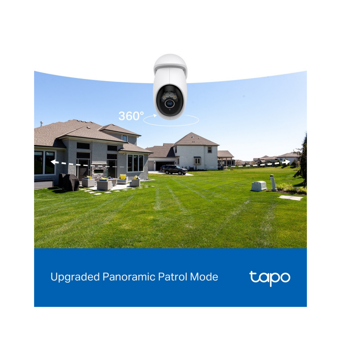 C560WS Cámara de seguridad Wi-Fi para exteriores con función de giro e inclinación.
