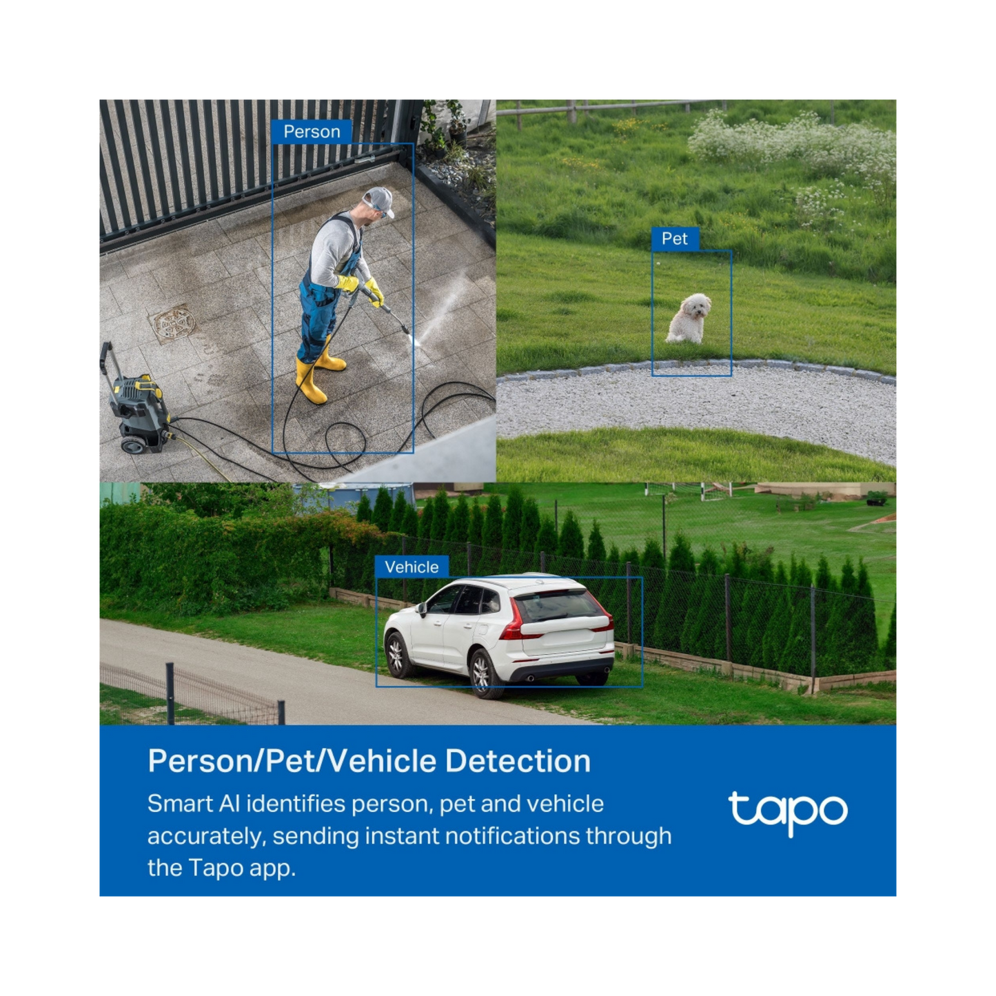 Tapo C530WS Cámara de Vigilancia Wi-Fi de 360 Grados para Exteriores con Vista 3K y Detección IA Avanzada