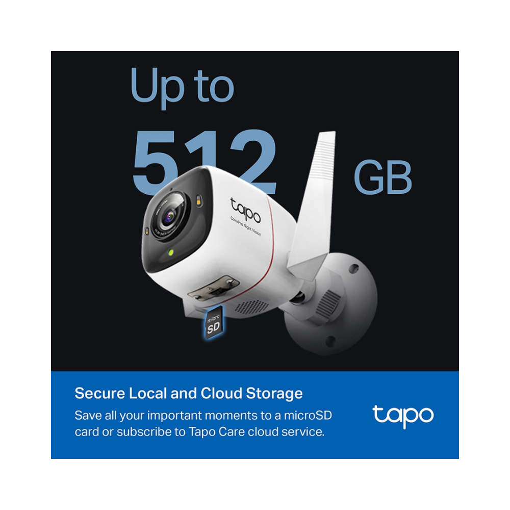 Tapo C325WB Cámara de Vigilancia para Exteriores con Visión Nocturna ColorPro y Detección IA Avanzada