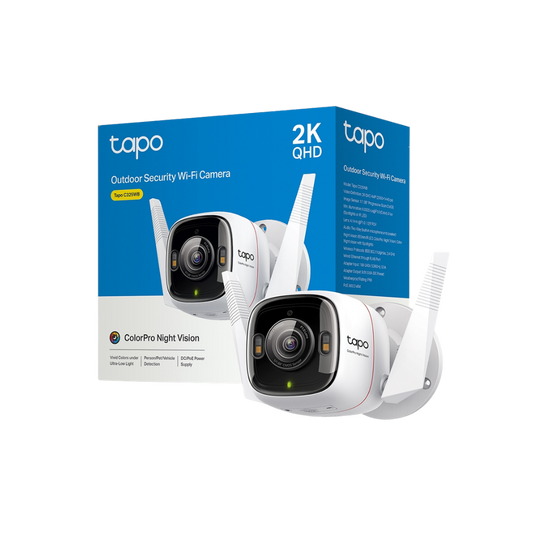 Tapo C325WB Cámara de Vigilancia para Exteriores con Visión Nocturna ColorPro y Detección IA Avanzada